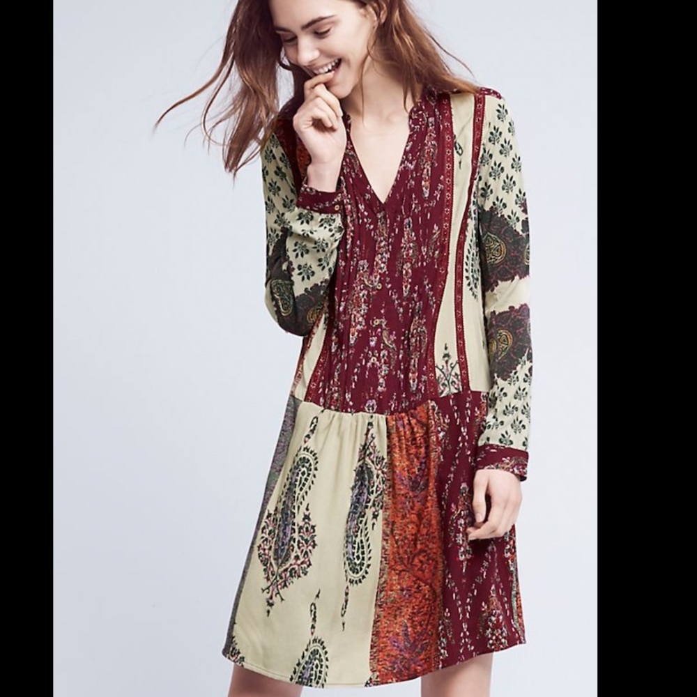 Anthropology Tiny Patchwork dress